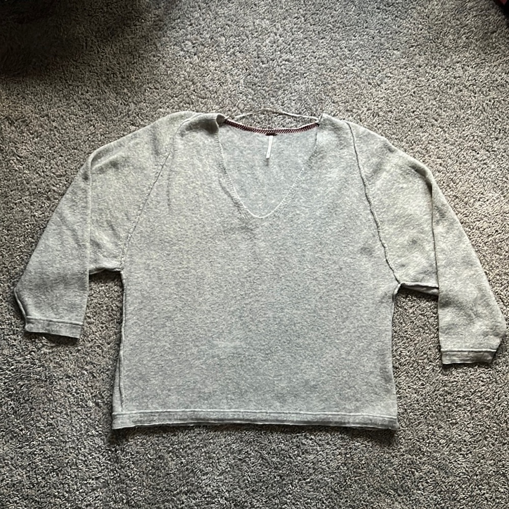Free People Light Gray Sweater